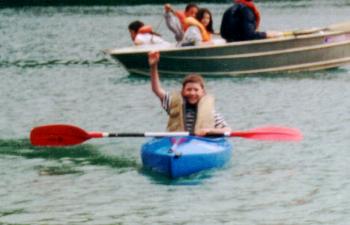David canoeing